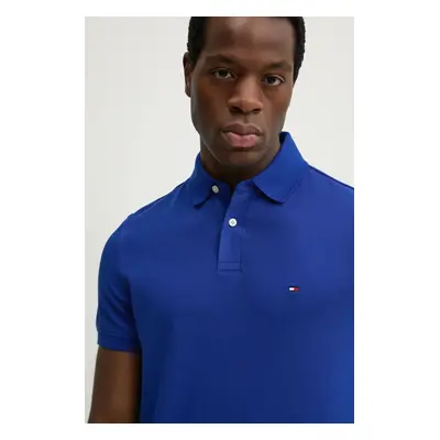 Polo tričko Tommy Hilfiger modrá barva, MW0MW17770