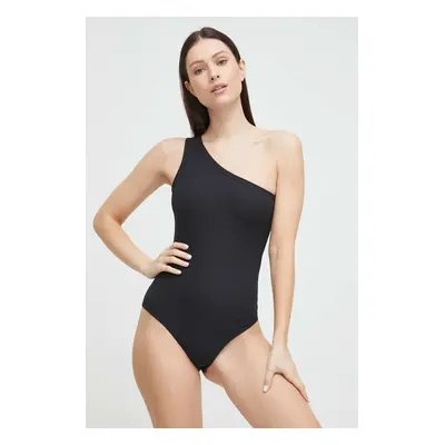 Zeštíhlující body Spanx Suit Yourself Ribbed One Shoulder černá barva