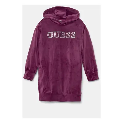 Dívčí šaty Guess fialová barva, midi, oversize, J4BK27 KBXI2