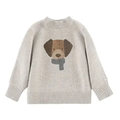 Dětský vlněný svetr Donsje Denn Merino Wool Sweater Dog béžová barva, 4083505