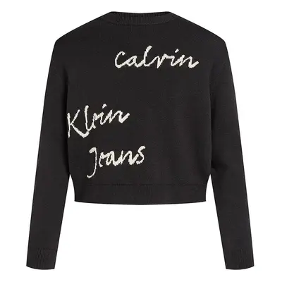 Dětský svetr Calvin Klein Jeans černá barva, IG0IG02789