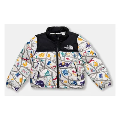 Dětská péřová bunda The North Face KID 1996 RETRO NUPTSE JACKET béžová barva, NF0A82TS4FO1