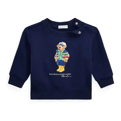 Kojenecká mikina Polo Ralph Lauren tmavomodrá barva, s potiskem, 320975028001