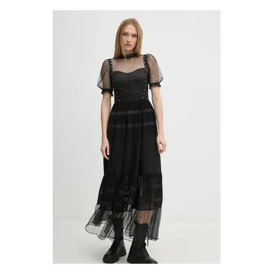 Šaty AllSaints RYLA černá barva, maxi, W155DB