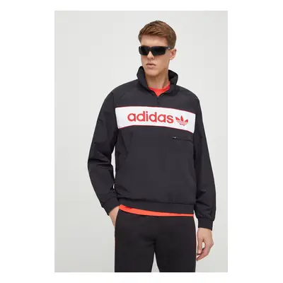 Bunda adidas Originals pánská, černá barva, přechodná, oversize, IS1398