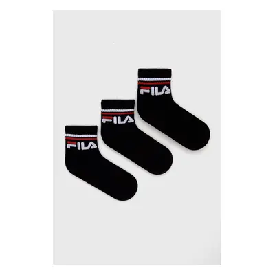 Dětské ponožky Fila (3-pack) černá barva