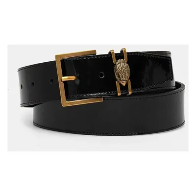 Kožený pásek Kurt Geiger London SHOREDITCH 40 BELT dámský, černá barva, 9694300309