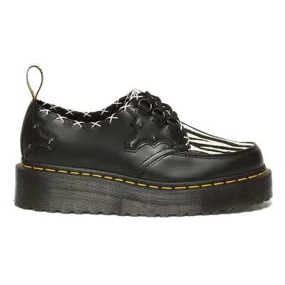 Kožené polobotky Dr. Martens Ramsey Quad 3i dámské, černá barva, na platformě, DM31679195