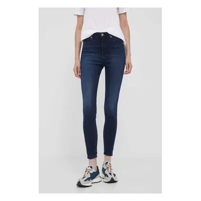 Džíny Calvin Klein Jeans dámské, tmavomodrá barva, J20J221586