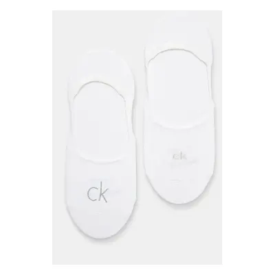 Ponožky Calvin Klein 2-pack dámské, bílá barva, 701228800