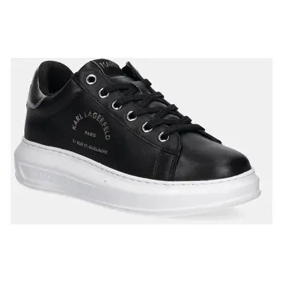 Kožené sneakers boty Karl Lagerfeld KAPRI černá barva, KL62538K