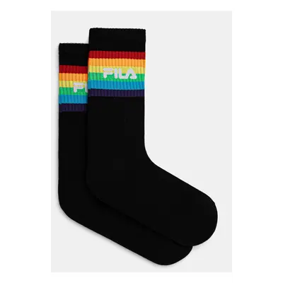 Ponožky Fila Pride 2-pack černá barva, F1614