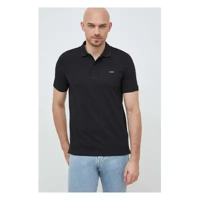 Polo tričko Calvin Klein černá barva, K10K111196