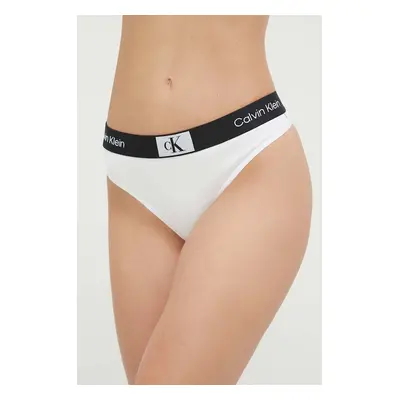 Tanga Calvin Klein Underwear bílá barva, 000QF7221E