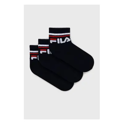 Dětské ponožky Fila (3-pack) tmavomodrá barva