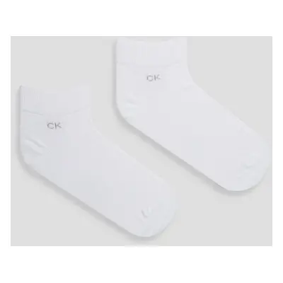 Ponožky Calvin Klein (2-pack) pánské, bílá barva, 701218706