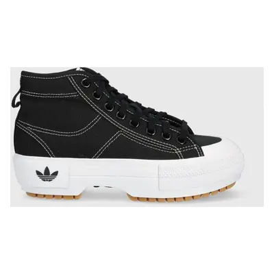 Kecky adidas Originals Nizza dámské, černá barva, GZ8857-BLK/WHT