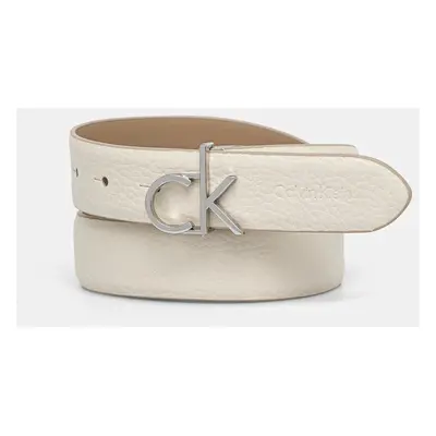 Kožený pásek Calvin Klein dámský, béžová barva, K60K613073