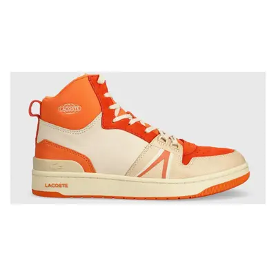 Kožené sneakers boty Lacoste L001 MID oranžová barva, 46SFA0027