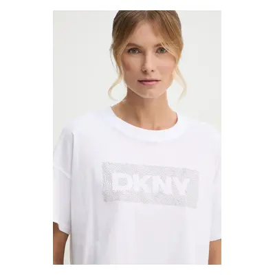 Bavlněné tričko Dkny bílá barva, DP4T1040