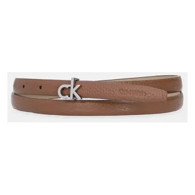 Kožený pásek Calvin Klein dámský, hnědá barva, K60K612858