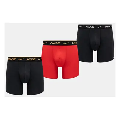 Boxerky Nike 3-pack pánské, červená barva, 0000KE1007