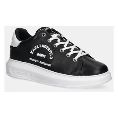 Kožené sneakers boty Karl Lagerfeld KAPRI černá barva, KL62539K