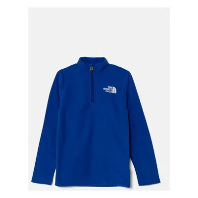 Dětská fleecová mikina The North Face GLACIER 1/4 ZIP PULLOVER modrá barva, NF0A8AZMCZ61