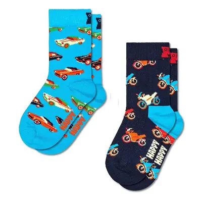 Dětské ponožky Happy Socks Kids 2-Pack Cars Socks 2-pack modrá barva, P001474