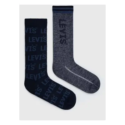 Ponožky Levi's 2-pack tmavomodrá barva