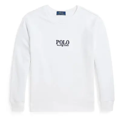 Dětská bavlněná mikina Polo Ralph Lauren bílá barva, s aplikací, 323958154001