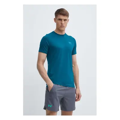 Tréninkové tričko Under Armour HG Armour zelená barva, s potiskem