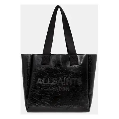 Kožená kabelka AllSaints IZZY SHINE černá barva, W055XB