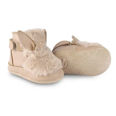 Dětské boty Donsje Richy Booties Fluffy Bunny béžová barva, 1033808