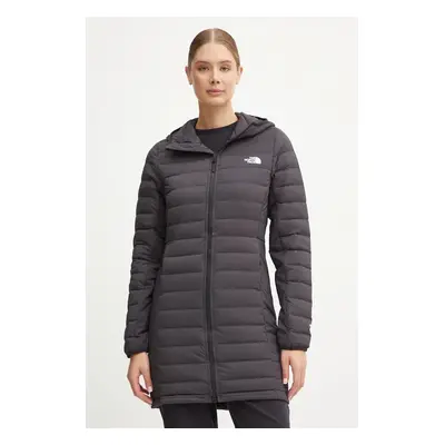 Péřová bunda The North Face Belleview dámská, černá barva, zimní, NF0A7UK74H01