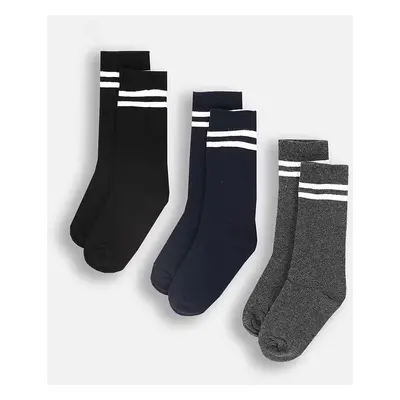 Dětské ponožky Coccodrillo 3-pack černá barva, BASIC SOCKS