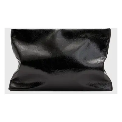 Kožené psaníčko AllSaints BETTINA CLUTCH černá barva, W393XB