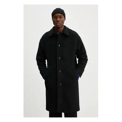 Kabát A.P.C. manteau gaston pánský, černá barva, přechodný, WVBCA.H01516