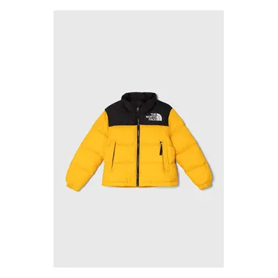 Dětská péřová bunda The North Face 1996 RETRO NUPTSE JACKET žlutá barva