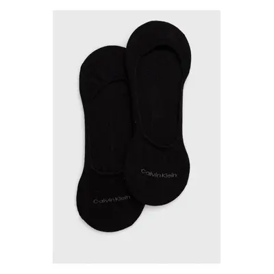 Ponožky Calvin Klein (2-pack) pánské, černá barva, 701218708