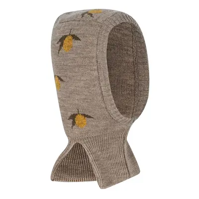 Dětský vlněný nákrčník Konges Sløjd BELOU LEMON KNIT BALACLAVA šedá barva, KS101426