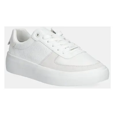 Sneakers boty Calvin Klein VULC LACE UP - MONO bílá barva, HW0HW02293