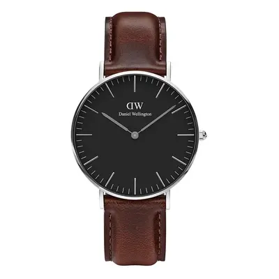 Hodinky Daniel Wellington Classic Black Durham 36 hnědá barva, DW00100143