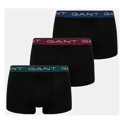 Boxerky Gant 3-pack pánské, černá barva, 902433003