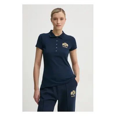 Bavlněné polo tričko Tommy Hilfiger tmavomodrá barva, WW0WW43931