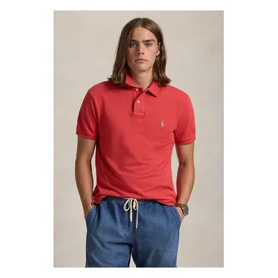 Bavlněné polo tričko Polo Ralph Lauren modrá barva, 710536856