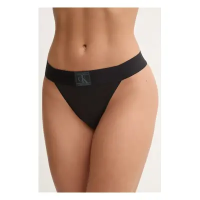 Tanga Calvin Klein Underwear černá barva, 000QF7968E