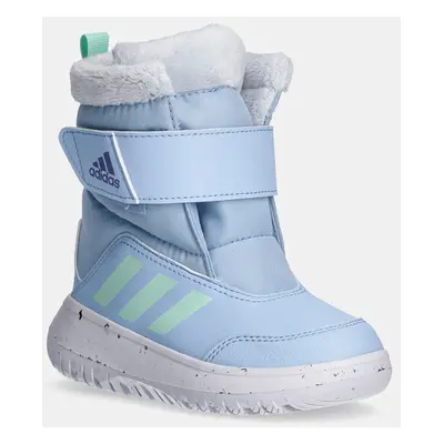 Dětské semišové boty adidas Winterplay modrá barva, IF1714