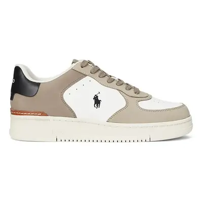 Kožené sneakers boty Polo Ralph Lauren Masters Crt béžová barva, 809955690004