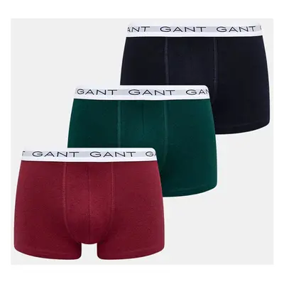 Boxerky Gant 3-pack pánské, zelená barva, 902433003